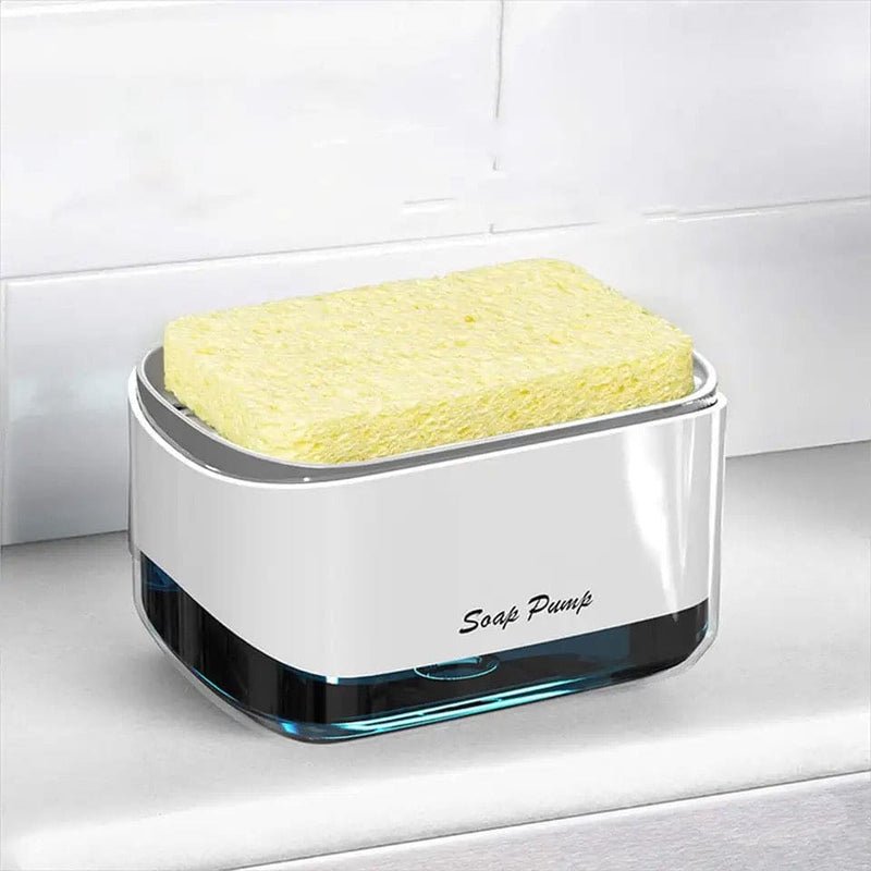 2-in-1 Caddy Soap Dispenser With Sponge Holder in abs plastic, product photograph