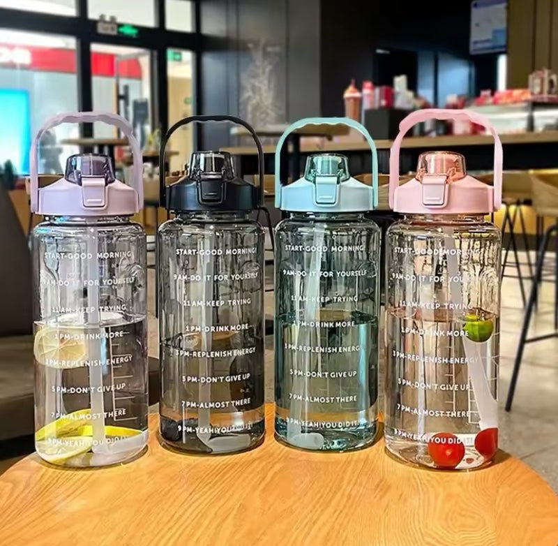 2L Portable Travel Water Bottle With Straw in tritan, product photograph