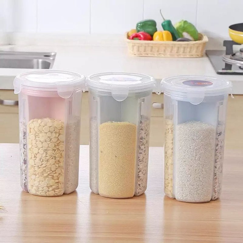 3-Compartment Food Preservation Container in bpa-free plastic, product photograph