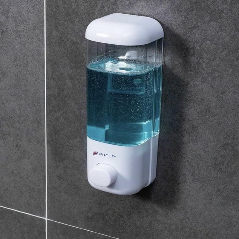 Wall-Mounted Hanging Soap Dispenser, 500ml in abs plastic, product photograph